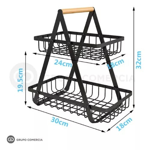 Organizador De Cocina Metálico Frutero